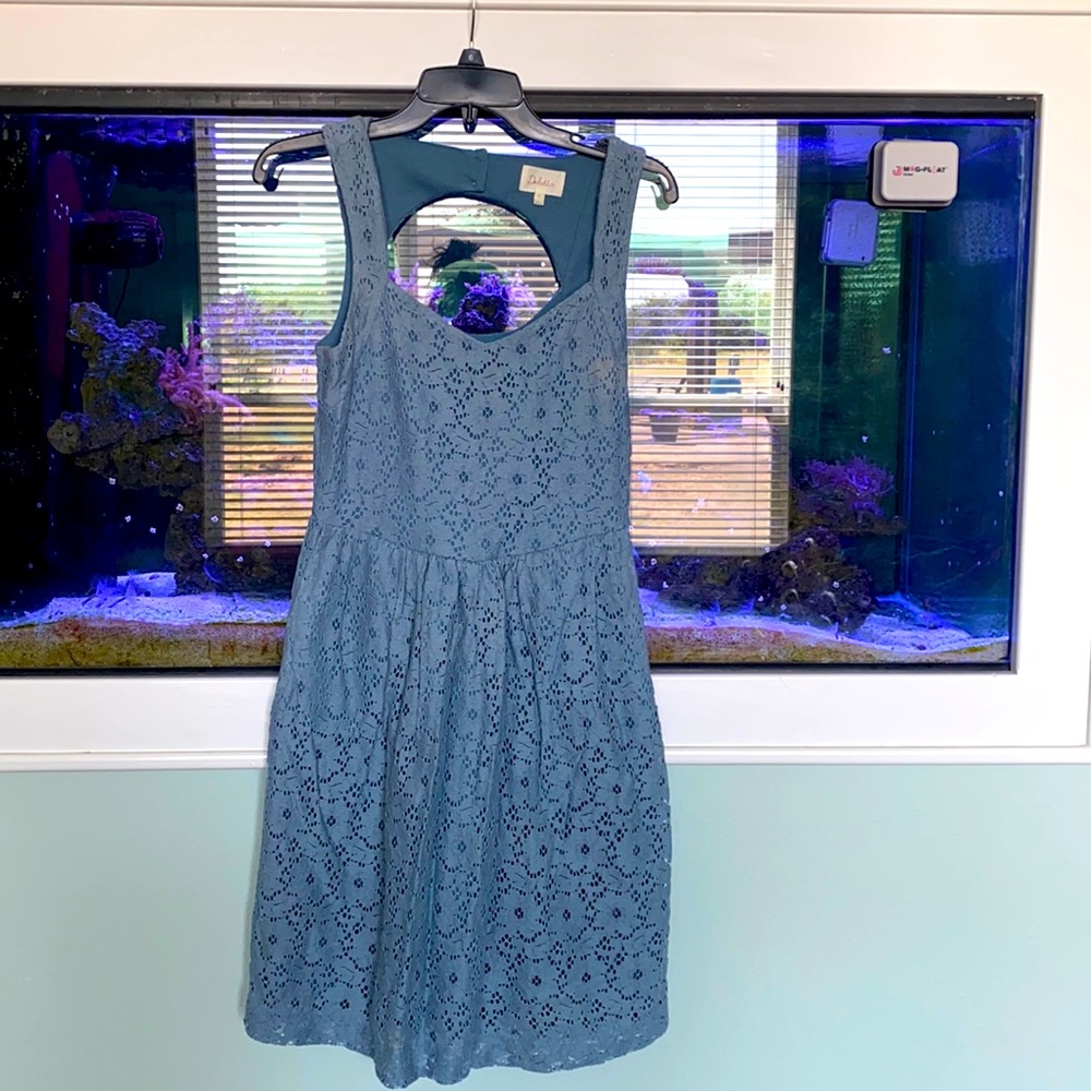 Lace blue dress